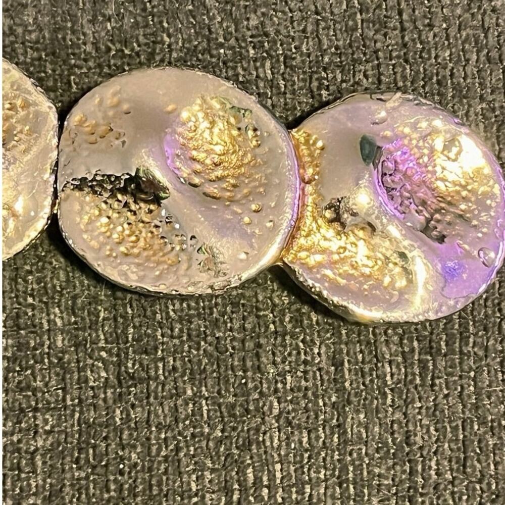 Jeanne Boucher 1982 Belt Silver Tone Mixed Metal - Picture 9 of 12